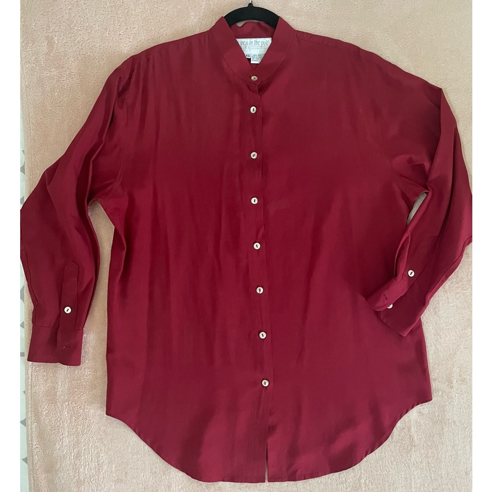 Vintage A Pea in the Pod Silk Maternity Blouse